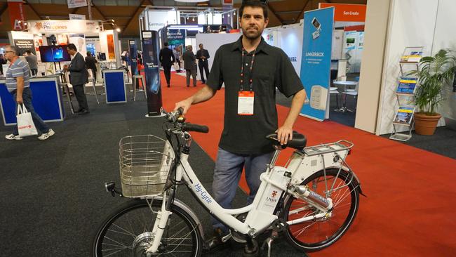 Nicholas Loeve, PhD student at UNSW with the Hy-Cycle.