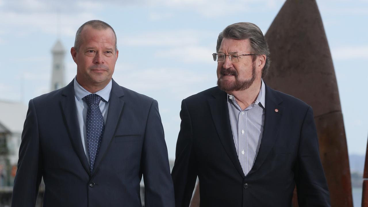 Justice Party MP Stuart Grimley and founder Derryn Hinch have joined Emm Jones’ fight for new ‘grab and drag’ legislation in Victoria. Picture: Peter Ristevski