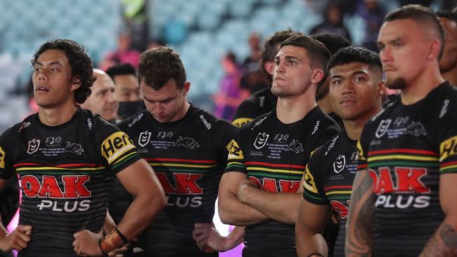 Cooper Cronk is not expecting the young Penrith team to climb to claim the 2021 NRL premiership. Picture: Brett Costello