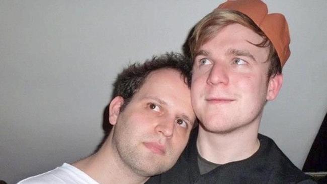 Adam Kay with J, who is now his husband.