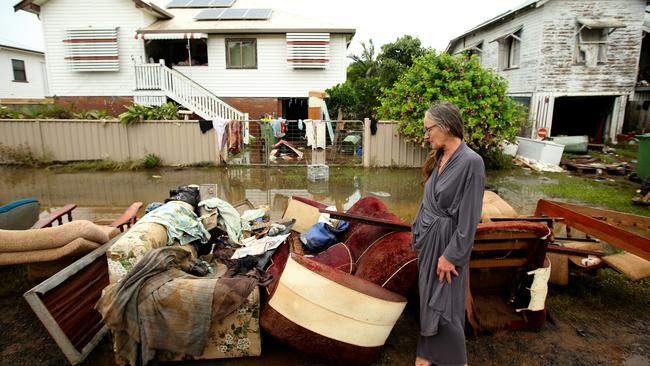 The town of Lismore starts the mammoth clean up after flood waters engulfed the town. Pictured is Christine Hoskins. Picture: Nathan Edwards