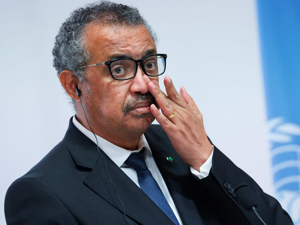 WHO Director-General Tedros Adhanom Ghebreyesus has warned that TB cases are almost double due to coronavirus. Picture: AFP