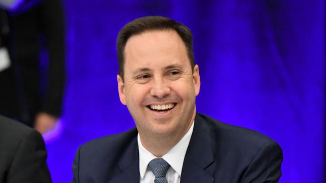 Australian minister for Trade, tourism and investment Steven Ciobo attends a meeting of the Visegrads countries (V4) on economic relations with Australia on January 19, 2018 at the Castle Garden in Budapest. / AFP PHOTO / Attila KISBENEDEK