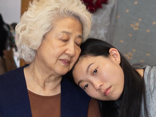 Shuzhen Zhao and Awkwafina in a scene from the movie The Farewell. Supplied by Roadshow Films.