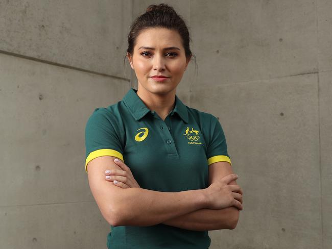 SYDNEY, AUSTRALIA - JUNE 15: Melissa Wu poses during the Australian Diving Tokyo Olympic Games Team Announcement at Circular Quay on June 15, 2021 in Sydney, Australia. (Photo by Mark Metcalfe/Getty Images)