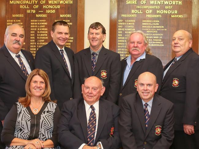 Paul Cohrs (top row, second from right), when he was the Wentworth Shire Deputy Mayor, in 2016.