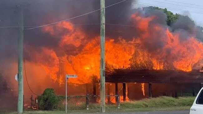 The two-storey timber house was completely destroyed. Picture: Alouise Munro