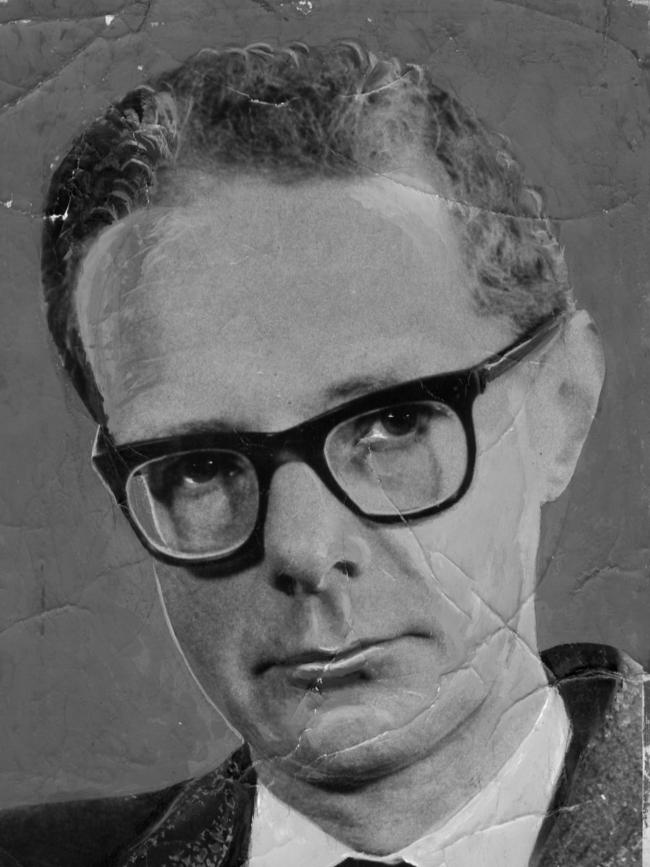Murder victim and law lecturer Dr George Duncan, who drowned in May, 1972 after being thrown into the River Torrens in Adelaide by a group of men believed to be police officers.
