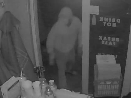 CCTV footage of the break-and-enter at Cafe Claire, Annandale.