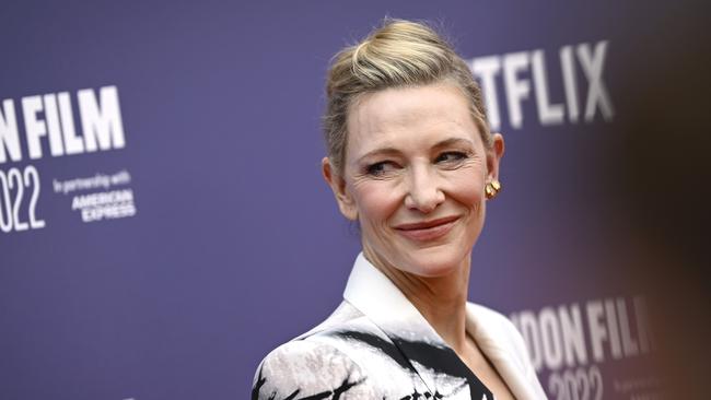 Cate Blanchett attending the world premiere of Guillermo Del Toro's Pinocchio at the 66th BFI London Film Festival at The Royal Festival Hall earlier this month. Picture: Gareth Cattermole/Getty Images for BFI