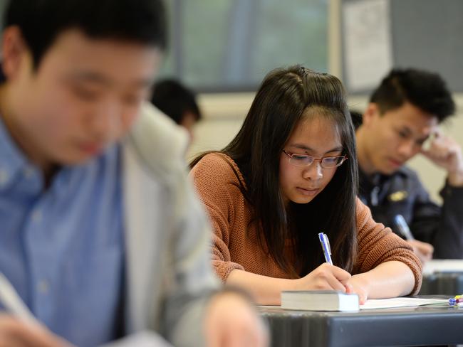 Thousands of students have received bonus marks because of VCE exam errors. Picture: David Smith.