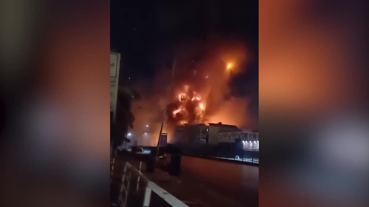 Video captures fiery blast near Beirut hotel amid Israeli strikes