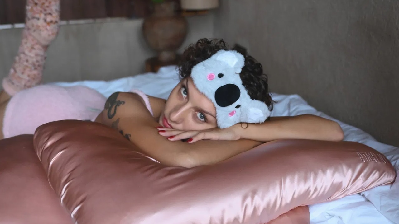 Silk pillowcases are going viral. Grab a travel friendly one for 20% off at LATRAVLA. Picture: LATRAVLA
