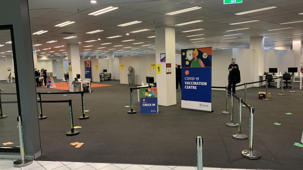 The vaccination clinic in the Ipswich CBD opened on July 20. Picture: Andrew Korner