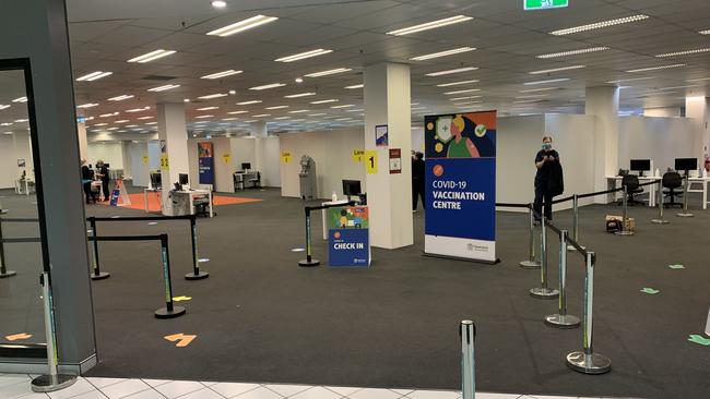 The vaccination clinic in the Ipswich CBD opened on July 20. Picture: Andrew Korner