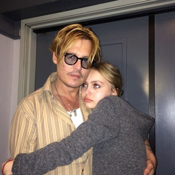 Lily-Rose Depp and her father Johnny.