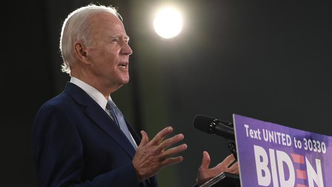 Democratic presidential candidate Joe Biden. Picture: AP