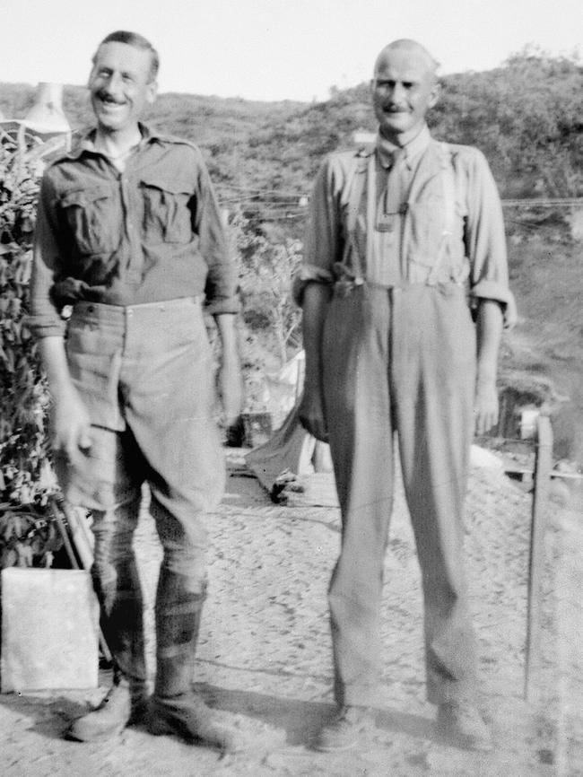 Lt Col Brudenell White and Lt Col Neville Howse on the Gallipoli Peninsula in 1915. Picture: Australian War Memoria