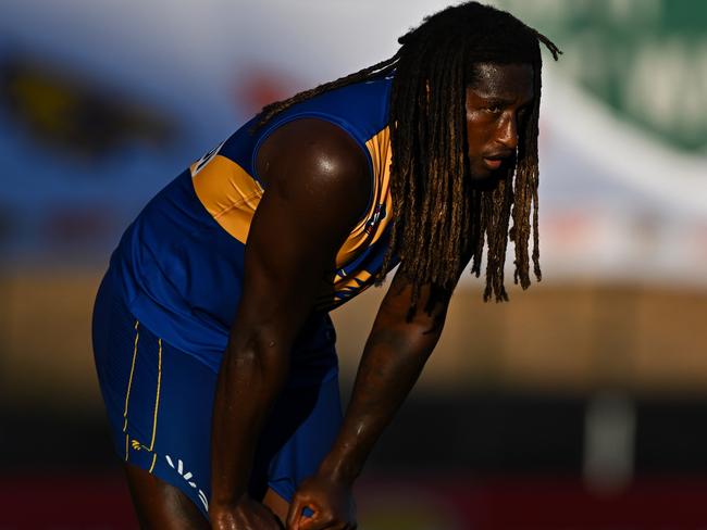 The playing future of Nic Naitanui is in the balance after confirmation of surgery to repair a ruptured achilles tendon. Picture:Daniel Carson/AFL Photos via Getty Images