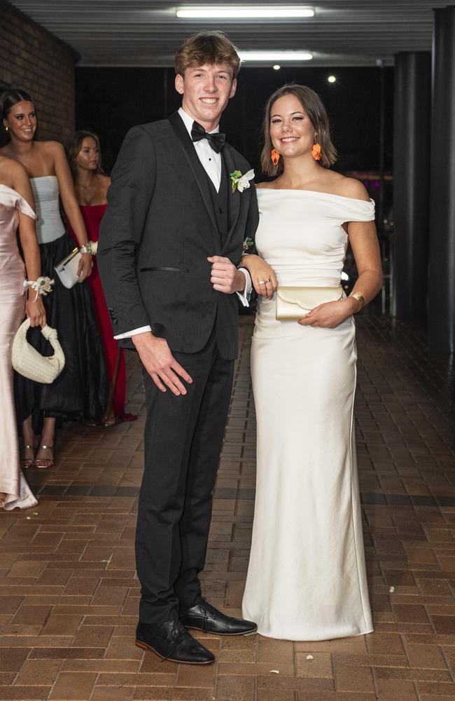 Xavier Lindemann and partner Amelia Ramia at Toowoomba Grammar School formal at Rumours International, Wednesday, November 13, 2024. Picture: Kevin Farmer