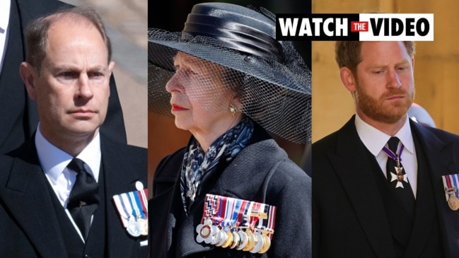 Senior Royals ignore Prince Harry at Philip's funeral