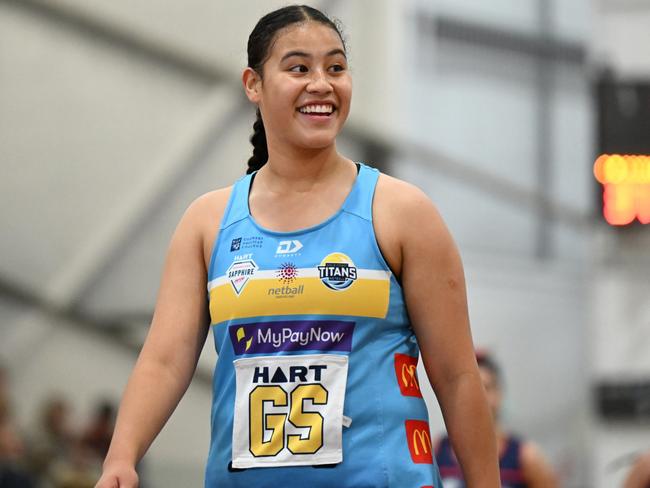 Titans Netball player Roxanne (Roxy) Rhind debuts for Ruby Series, family flocks to watch