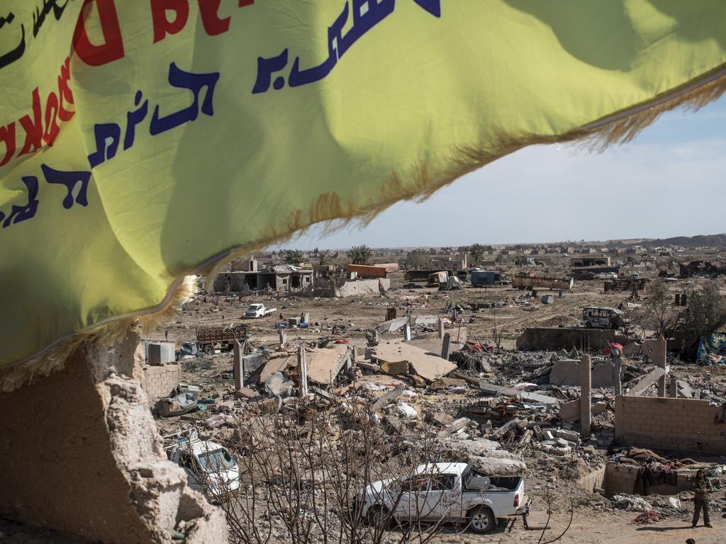 The Kurdish-led and American-backed Syrian Defense Forces (SDF) declared on Saturday the "100% territorial defeat" of the so-called Islamic State. Picture: Chris McGrath/Getty Images