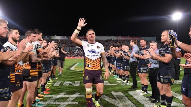 Legendary Broncos skipper Corey Parker says Payne Haas should lead the club. Picture: AAP/Dave Hunt