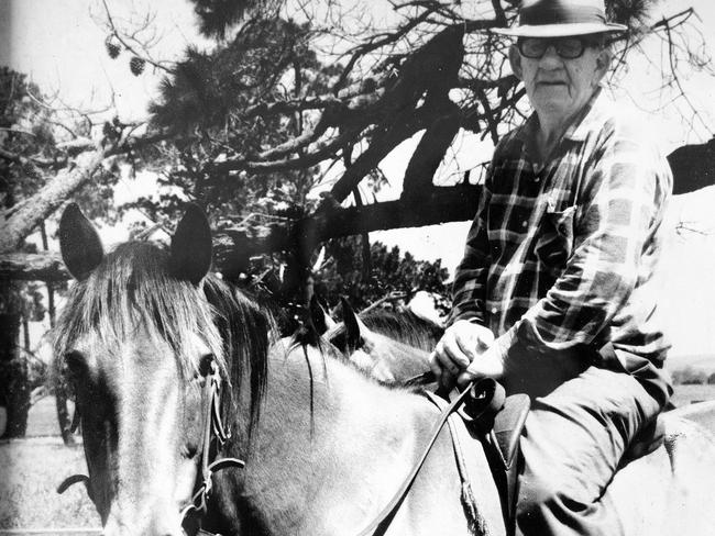 Len's father, George Marshall, on the farm. Picture: Mark Stewart.