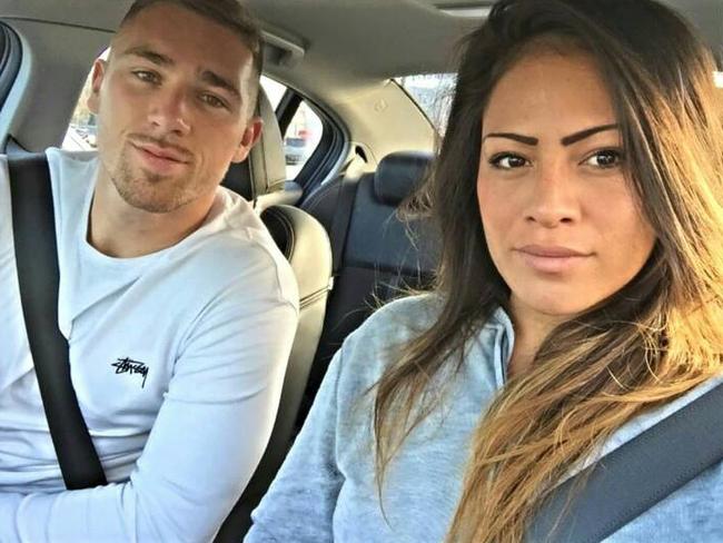 Bryce Cartwright with his former girlfriend Brittany Hura. Picture: Facebook