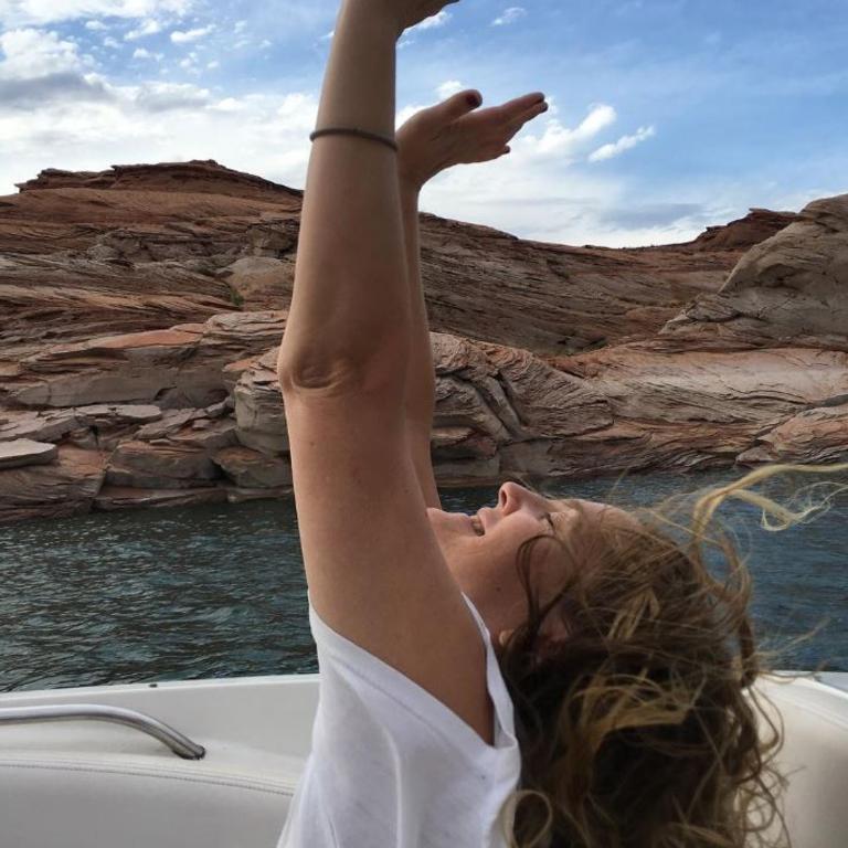 Drew Barrymore fresh-faced and all smiles on a trip to Lake Powell. Picture: Instagram