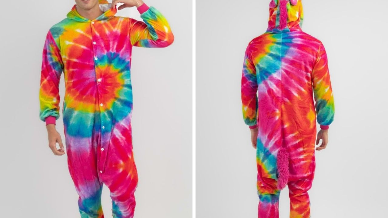 Unicorn Tie Dye Onesie. Picture: City Beach