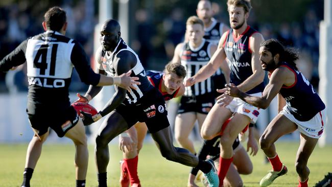 The Redlegs kept a close eye on Port. Picture: Dean Martin/AAP