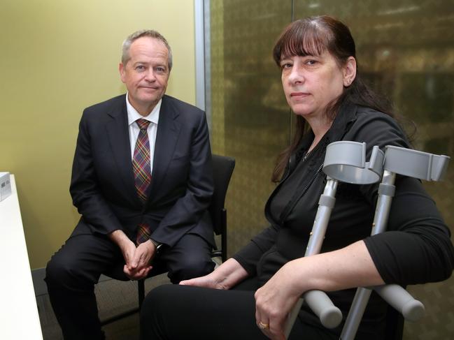 Ms Cassar with the Government Services minister Bill Shorten in 2023. Picture: David Crosling