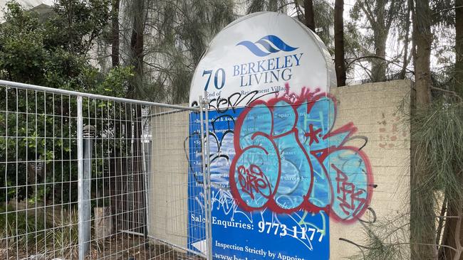 Berkeley Living Retirement Village shut down in 2017 and has now become an "eyesore" as residents dub the plot of land a "cesspool" of crime. Picture: Alice Barker.