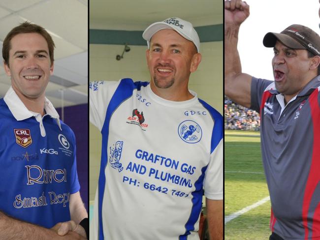 LEADING BY EXAMPLE: Former Grafton Ghosts captain-coach Ryan Farrell, former Ghosts coach Col Speed and former South Grafton Rebels coach Dallas Waters are among the nominees for Clarence Valley Dream Team of the Decade coach. Photos: Debrah Novak, Gary Nichols