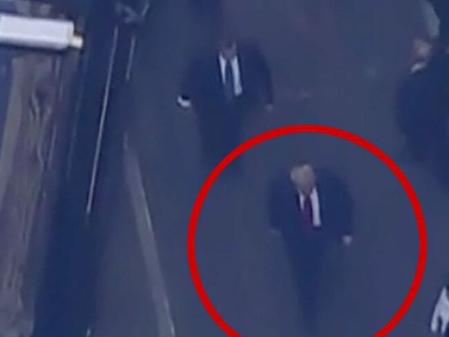 Donald Trump arrives at a downtown Manhattan court. Picture: Supplied