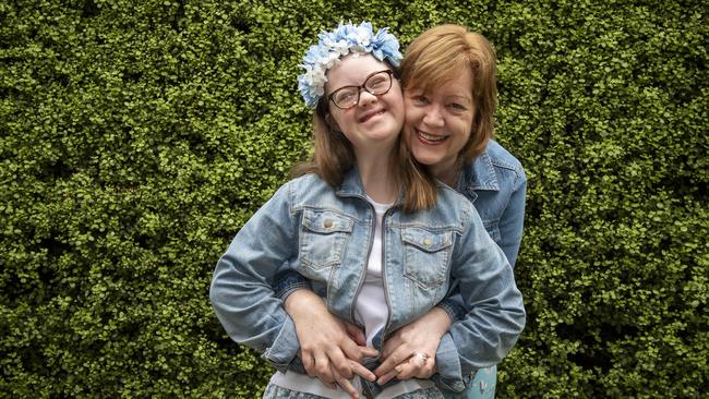 Gayle and her daughter Sophie, who loves performing. Picture: Andy Brownbill