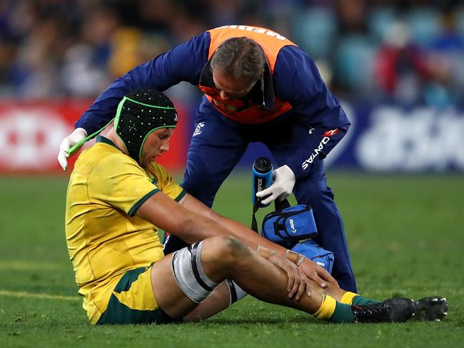 Adam Coleman and the Wallabies are still hurting after the loss to New Zealand last Saturday. Picture: Getty Images