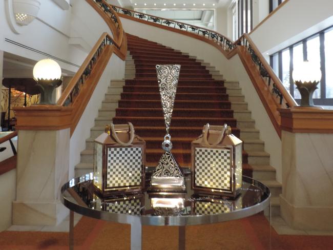 The GC600 Winners’ trophies and the Pirtek Enduro Cup on display at the Surfers Paradise Marriott Resort &amp; Spa.