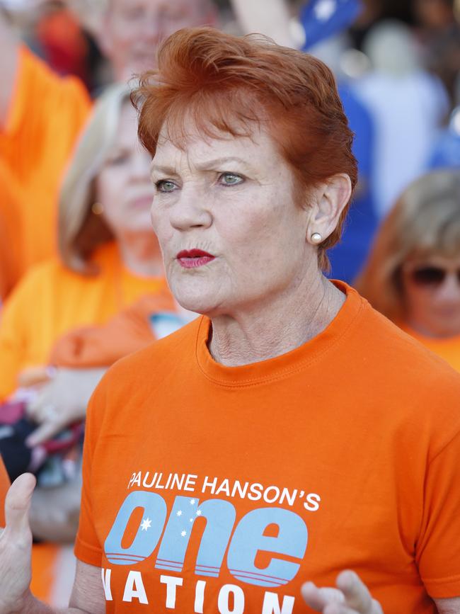 Pauline Hanson. Picture: Glenn Hampson