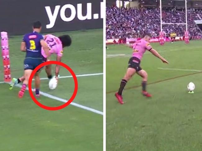 Nathan Cleary's conversion attempt was pretty sus.