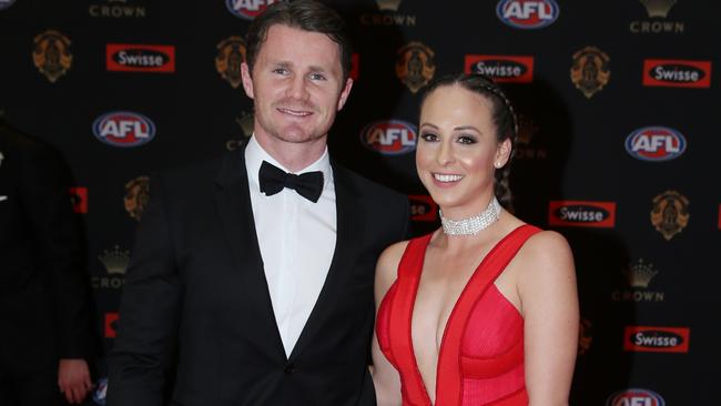 Patrick and Mardi Dangerfield are expecting their first child. Picture: Michael Klein