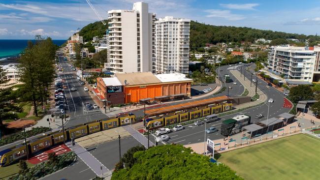 Light rail Stage Three landing at Burleigh. Renders from Queensland Government.