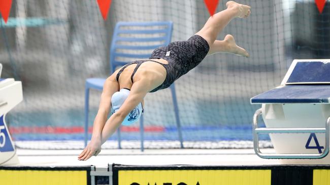 Jaslyn Plummer competing at the 2019 Australian swimming nationals. Picture: Martin Keep