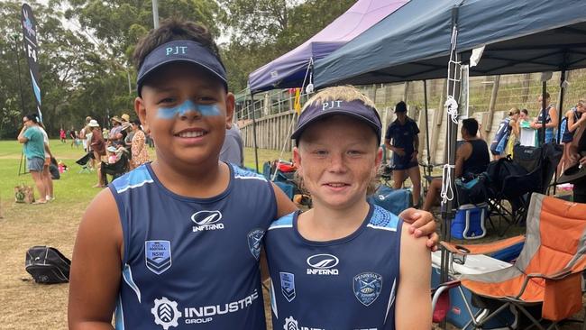 Peninsula Junior Touch Football representative Noah McKinnon (right). Picture: supplied