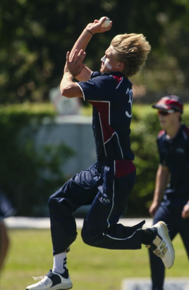 TSS quick Ellis McCarthy as the Southport School v Brisbane State High School at The Southport School/Village Green. Picture: Glenn Campbell