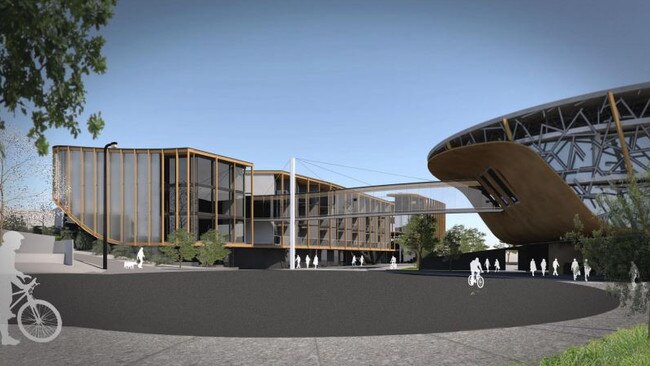 An artist’s impression from the development application for the Kangaroo Bay hotel and hospitality training school. Image: CIRCA MORRIS-NUNN