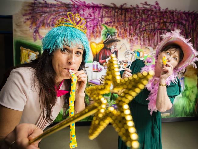 Tasmanian charities are diversifying in a bid to stay relevant in the COVID-19 era. Ronald McDonald House manager Chelsea Emery with fundraising and events co-ordinator Jane Crosswell getting ready for a new fundraiser the charity has launched for May called Party in the House. Picture: RICHARD JUPE