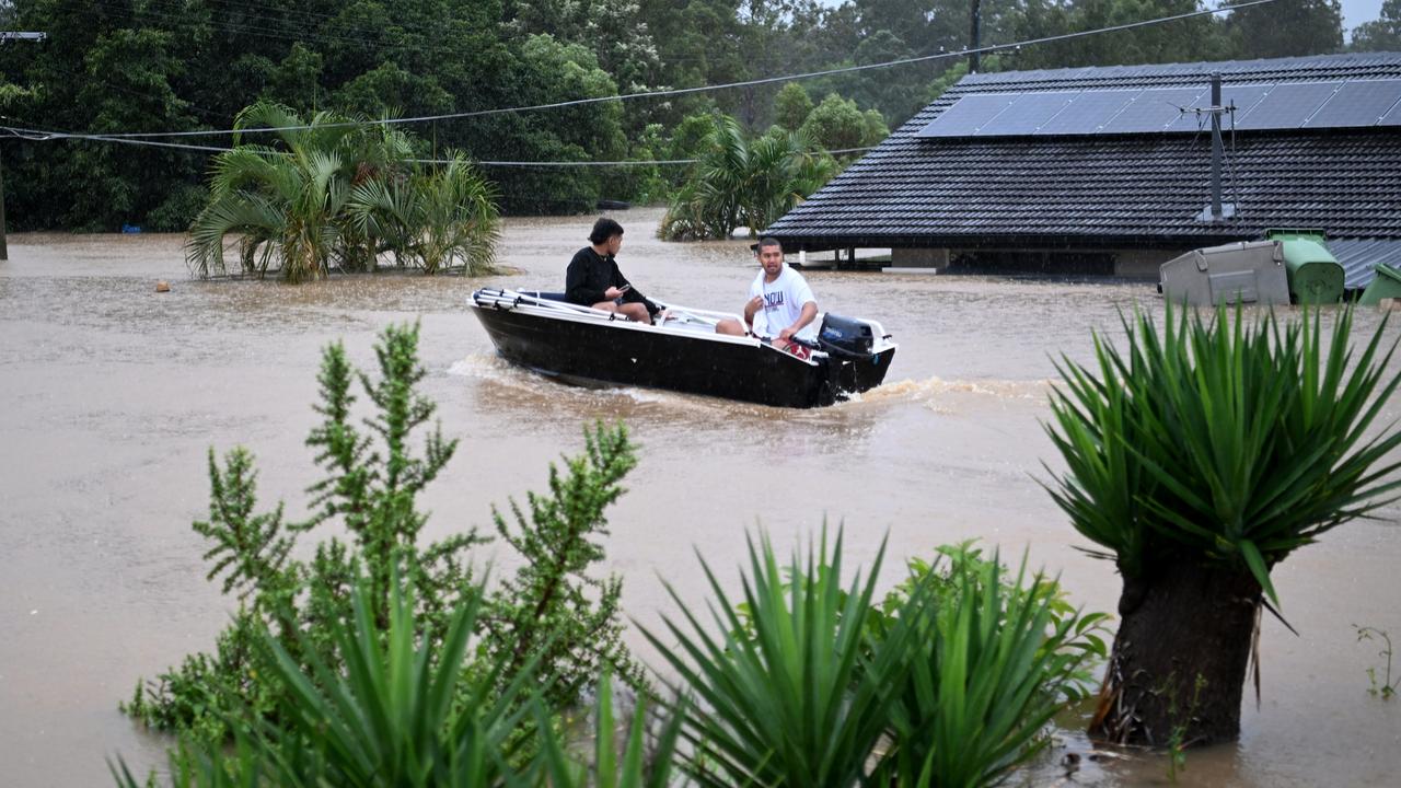 On Sunday, residents evacuated from Goodna, west of Brisbane, in the worst Queensland flooding in over a decade. Picture: Getty Images